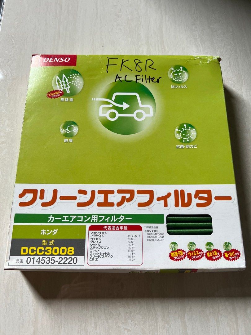 Denso Aircon Filter DCC3008 Honda Civic FK8, Car Accessories