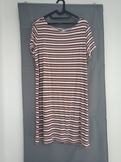 Dress garis merah liz claiborne