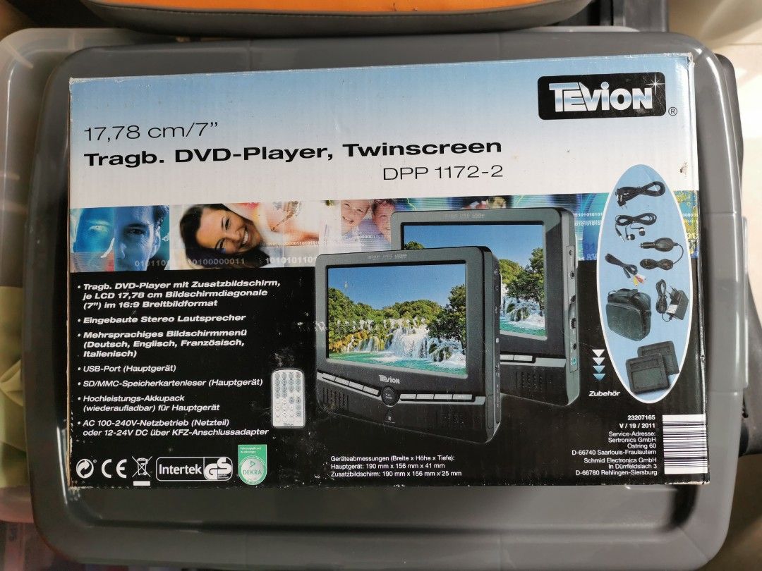 7 雙屏幕車用dvd 汽車配件 電子配件 Carousell