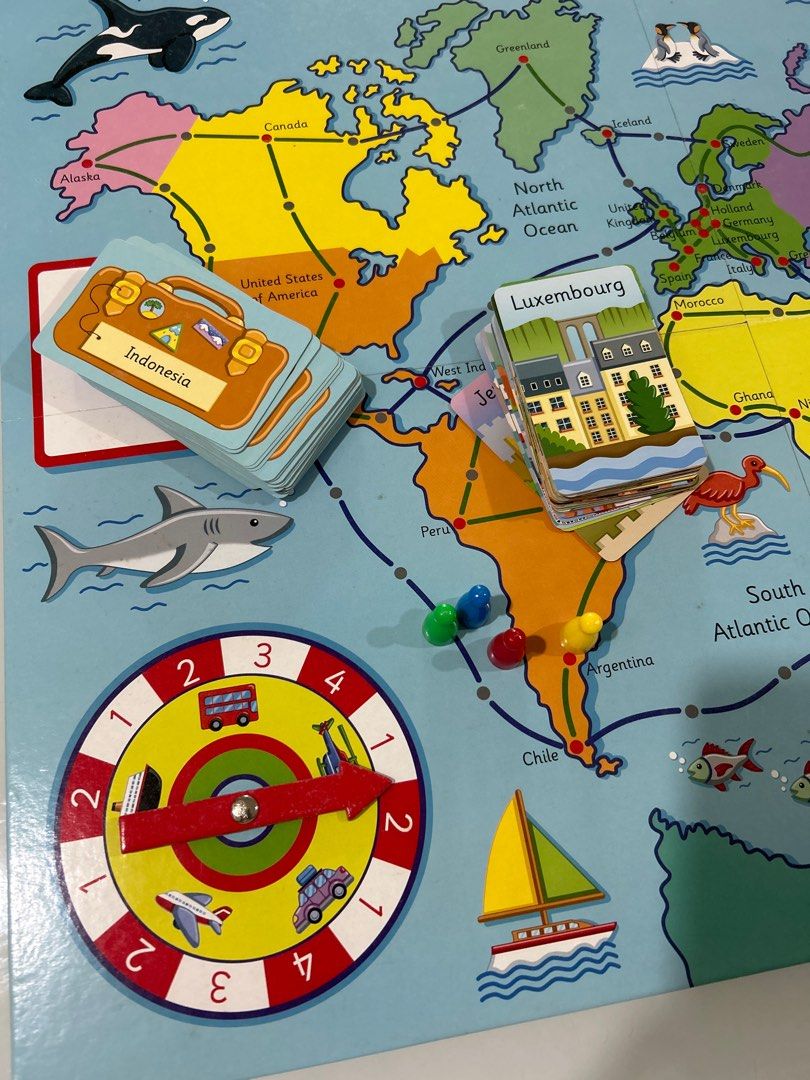 ELC Travel the world board game, Hobbies & Toys, Toys & Games on Carousell