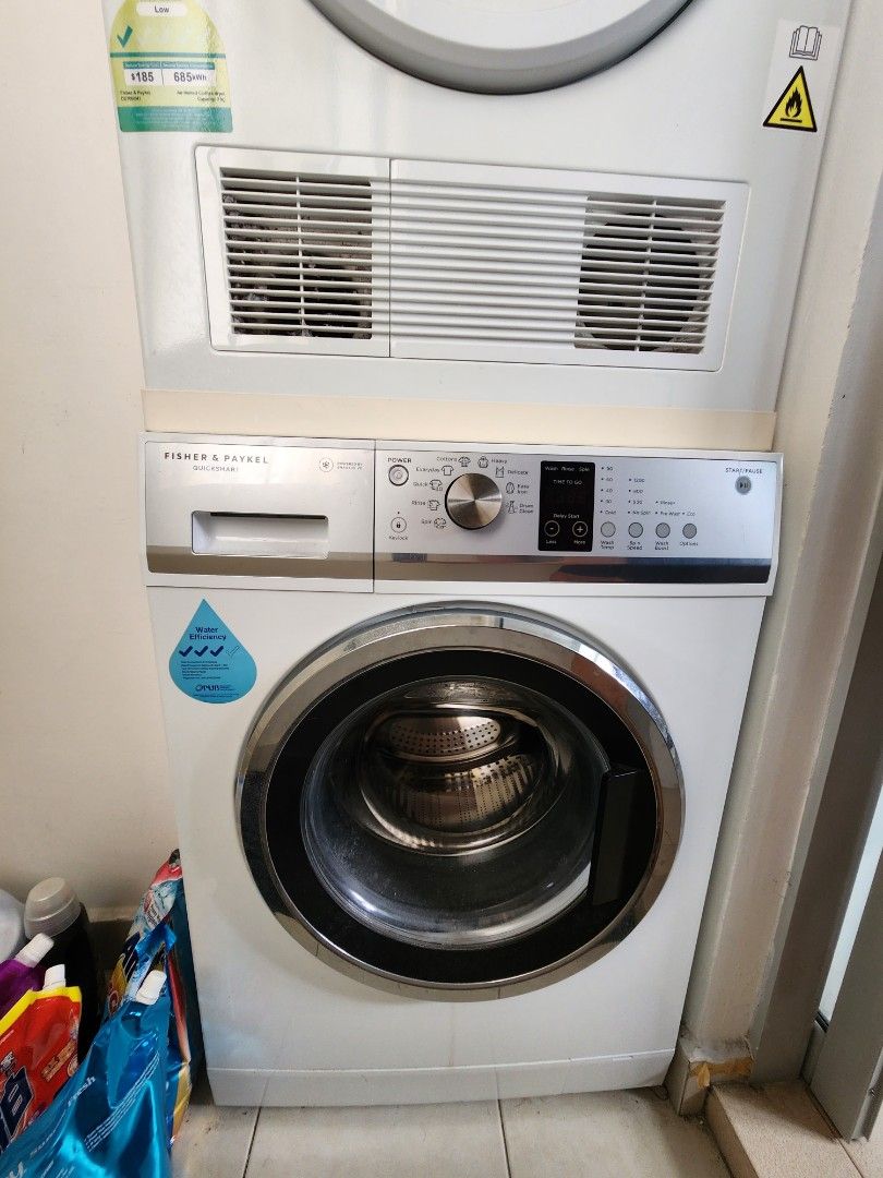 Fisher and Paykel washer + dryer, TV & Home Appliances, Washing