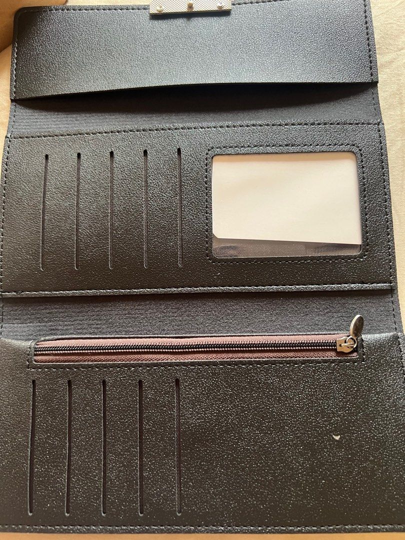 Flip Black Long Wallet, Women's Fashion, Bags & Wallets, Wallets & Card
