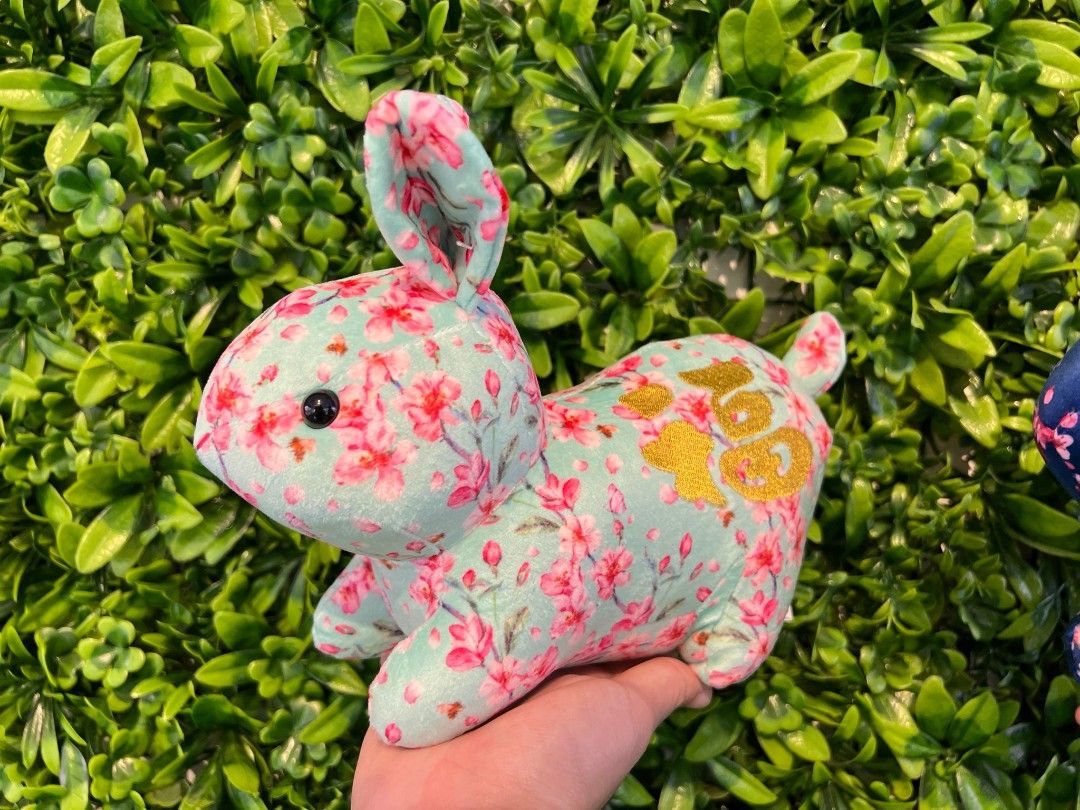 floral bunny stuffed animal