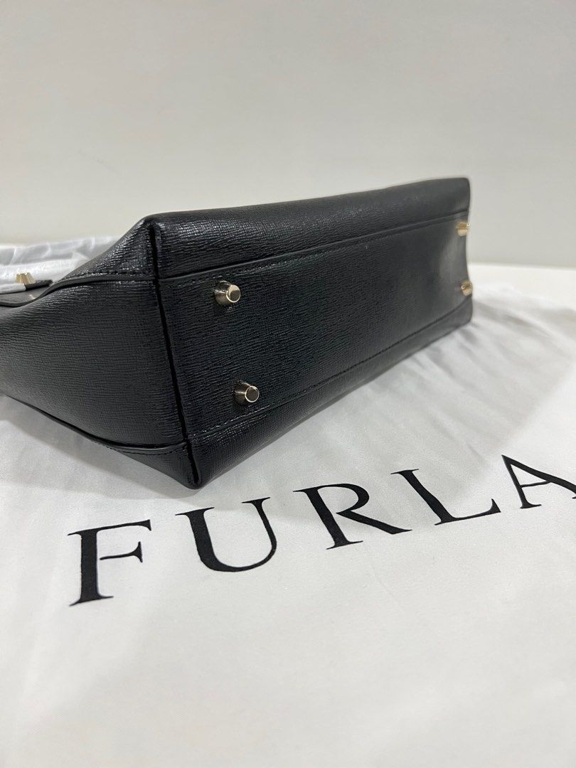 Furla agata leather best sale tote