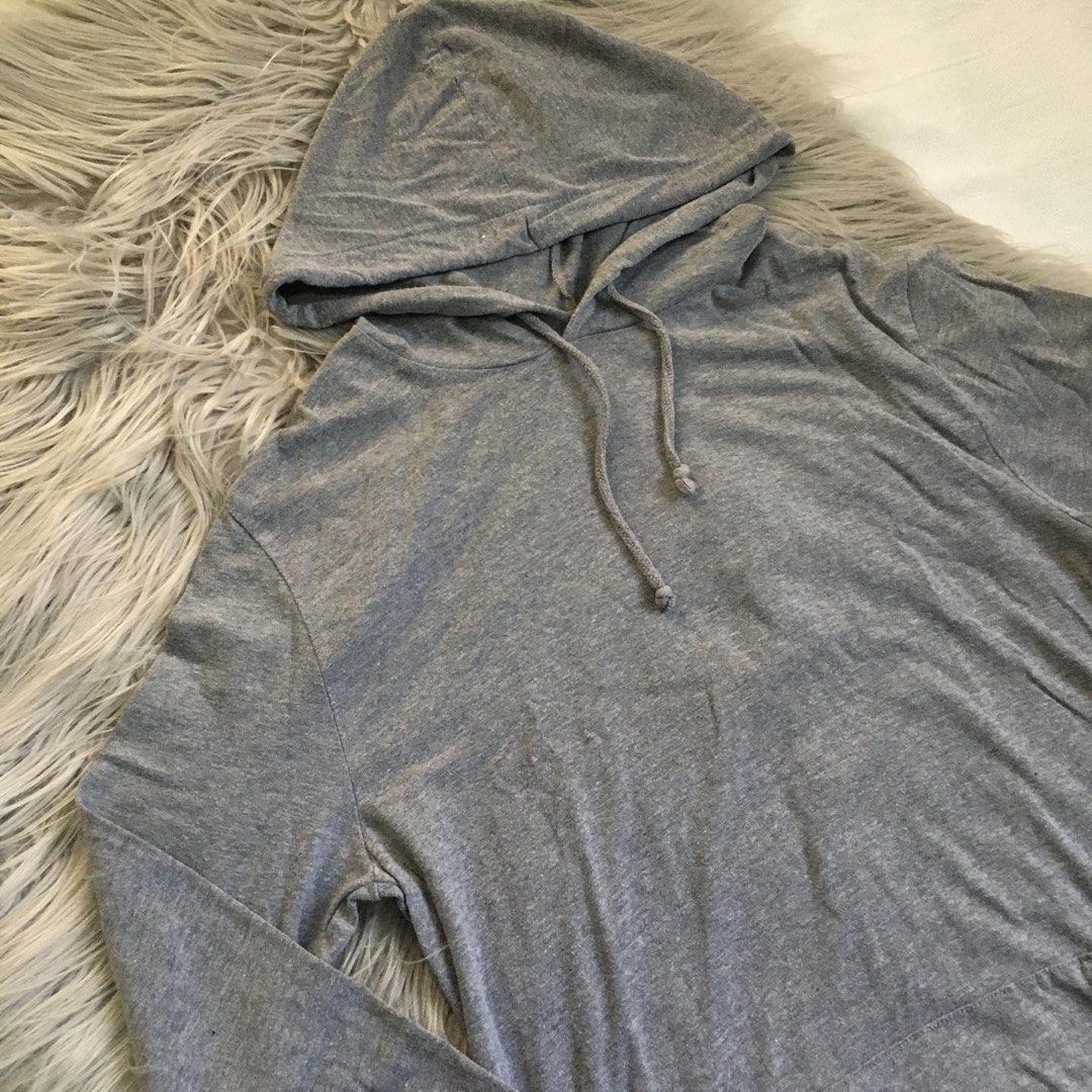 GAP Gray Lightweight Hoodie Downtown Girl Aesthetic Women s