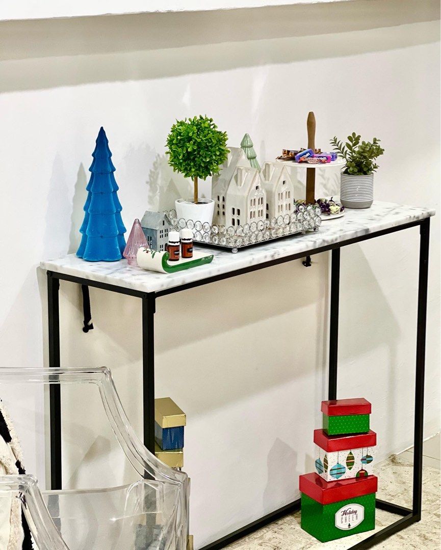 Genuine Marble Hallway Table, Furniture & Home Living, Furniture