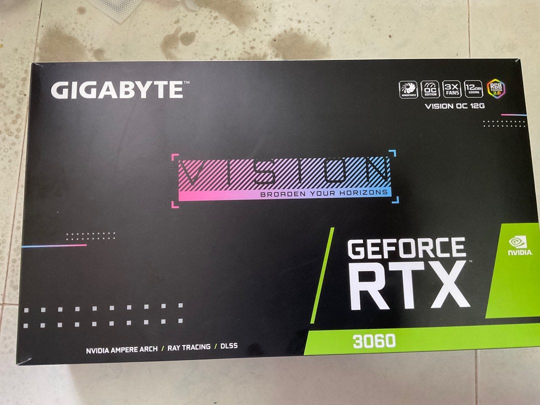 Gigabyte RTX 3060 VISION OC 12G, Computers & Tech, Parts & Accessories ...