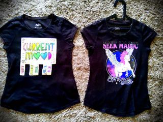 Girl kids shirt Justice 8-9years ( 2 pcs)