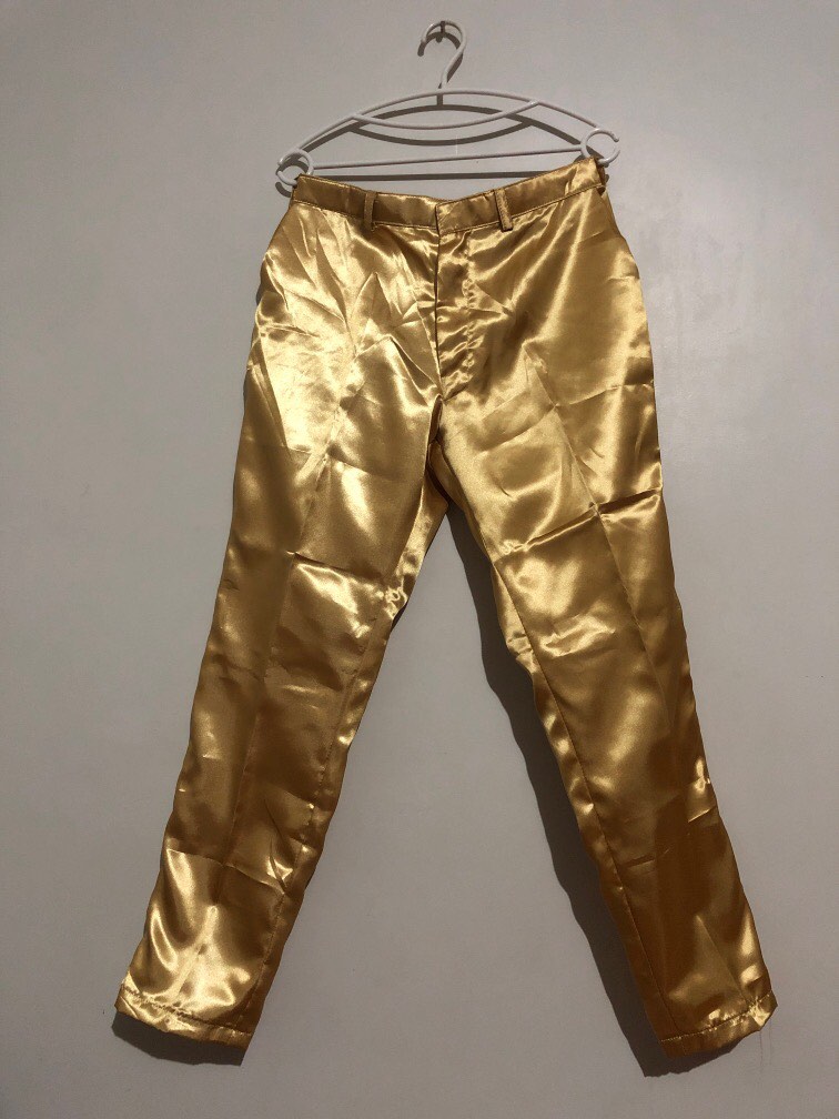 Golden yellow pants, Men's Fashion, Bottoms, Trousers on Carousell