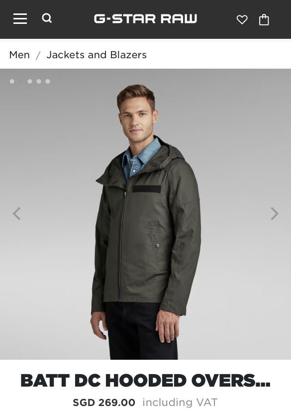 G Star Raw Batt DC Hooded Over Jacket Men s Fashion Coats