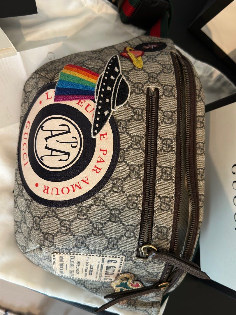 Gucci GG Supreme Courrier belt bag Men s Fashion Bags Sling
