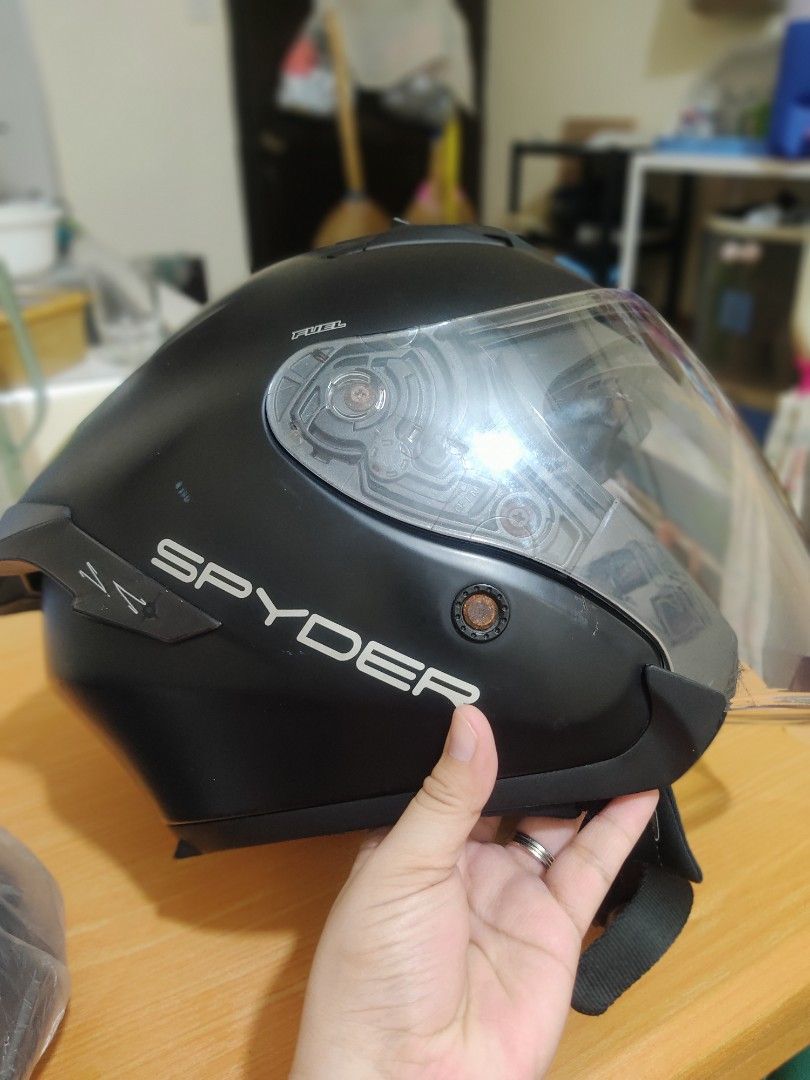 Half face helmet, Spyder, with extra visor, Motorbikes, Motorbike Parts