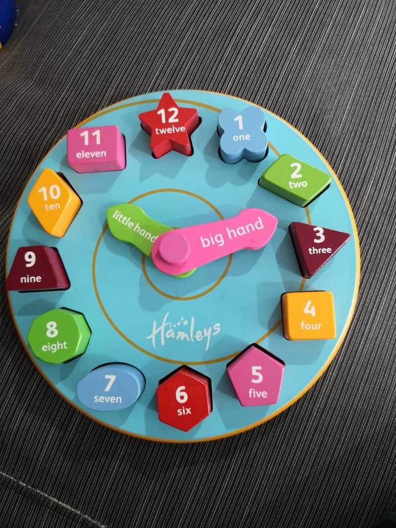 Hamleys wooden clock, Hobbies & Toys, Toys & Games on Carousell