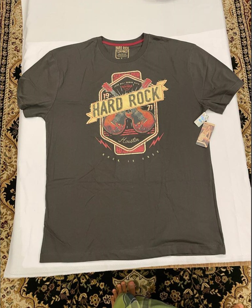 Hard Rock T-Shirt Houston (Unworn), Men's Fashion, Tops & Sets, Tshirts ...