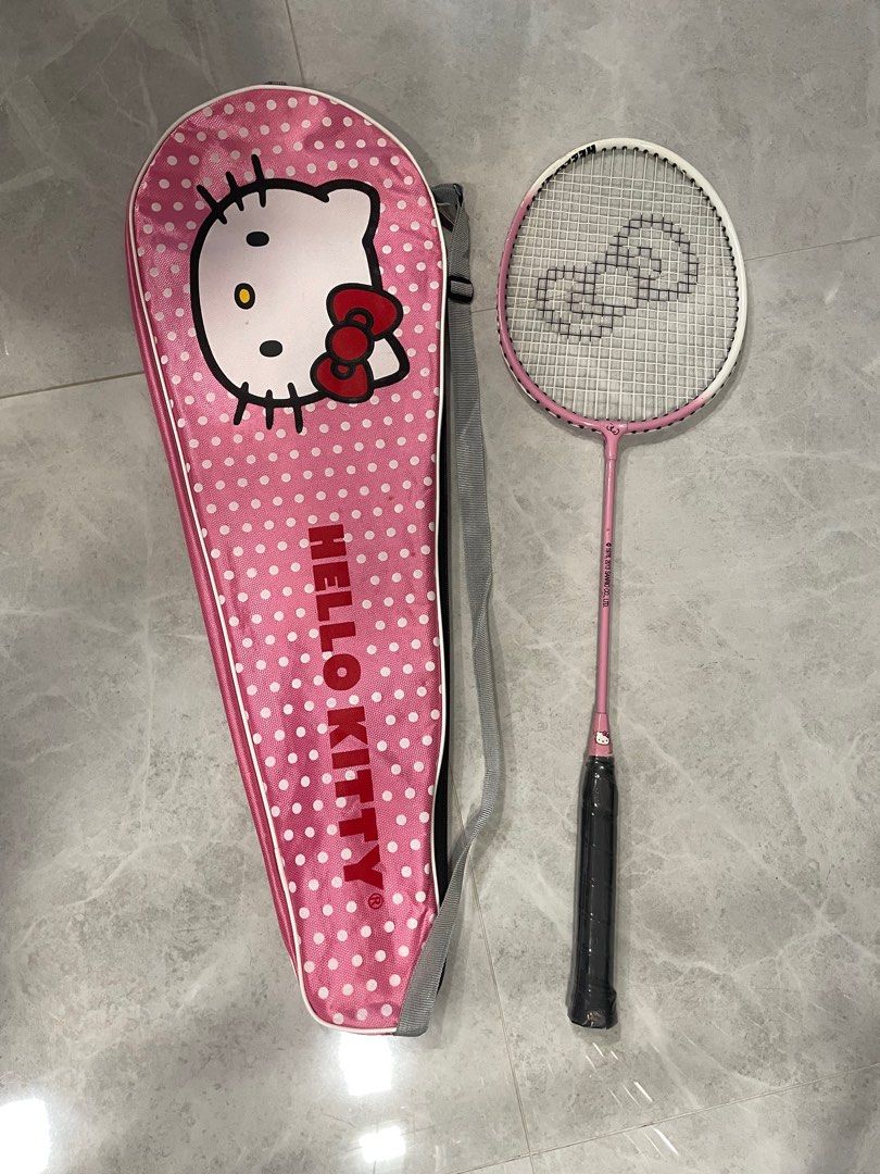 Hello Kitty Badminton Racket with bag, Sports Equipment, Sports & Games