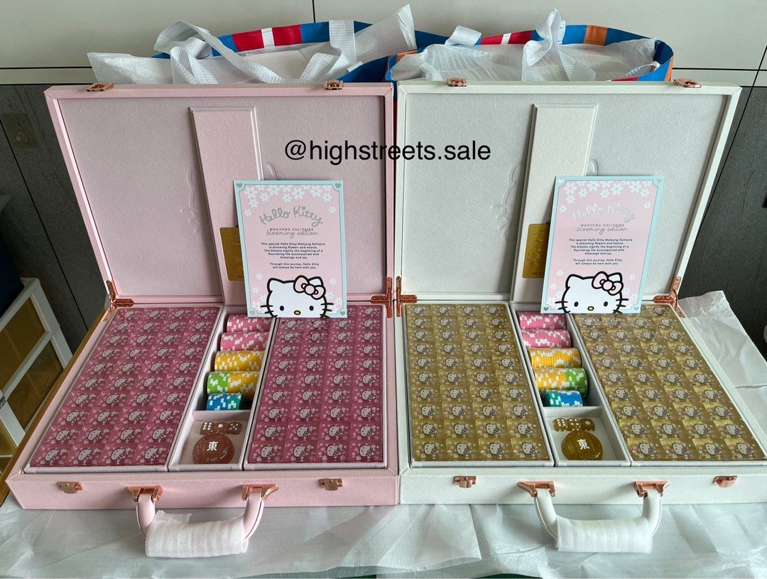 [CNY] Hello Kitty Mahjong Set Tiles (Jan 2023 Collection), Hobbies ...
