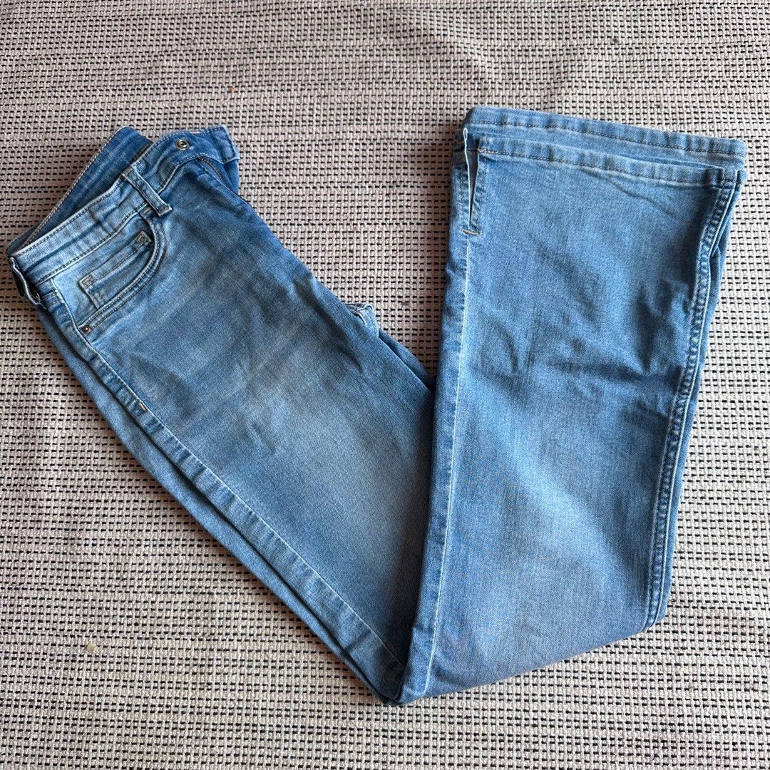 H M Flare Super Stretch Waist Women s Fashion Bottoms Jeans