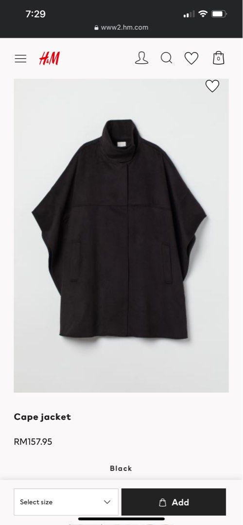 Cape blazer h&m shop