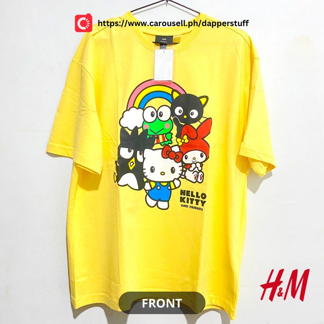 H&M Shirt (Hello Kitty) (Category: Tshirts & Polo Shirts ) located in Manila. Submitted by dapperstuff (Listing ID 1197498296, Image 1). Description: Size: Medium Fit: Relaxed Color: Yellow Inclusion: • Original tag.