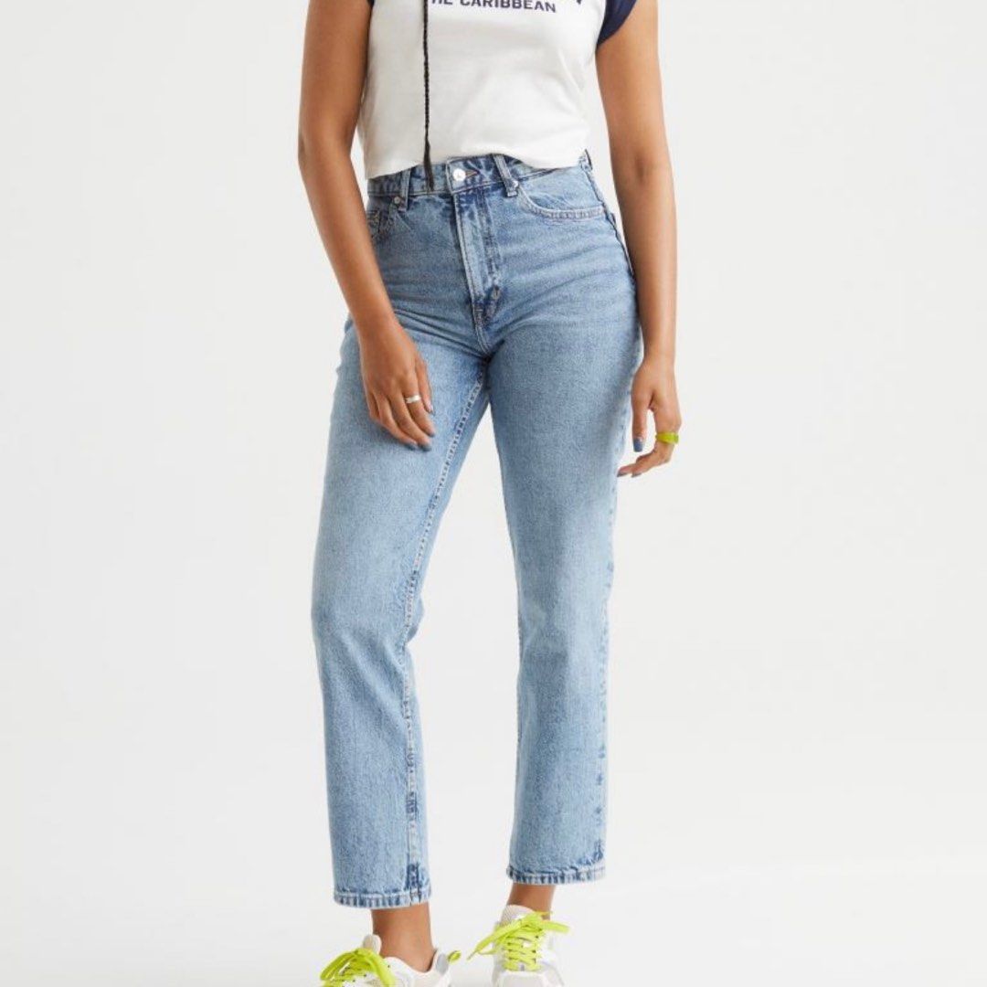 Slim Straight High Ankle Jeans