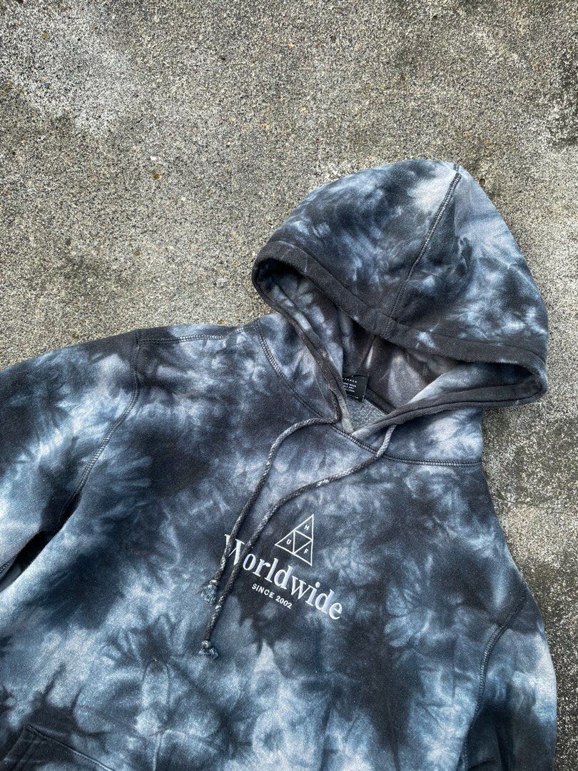 Hoodie HUF Worldwide WW Crystal Wash HD not volcom deus quicksilver ripcurl