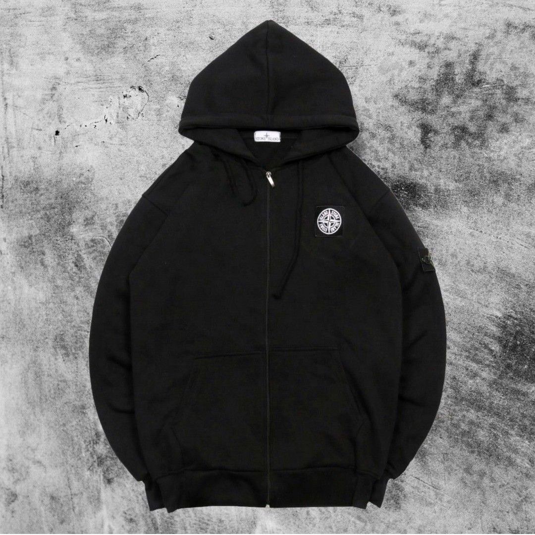 Hoodie zipper online stone island
