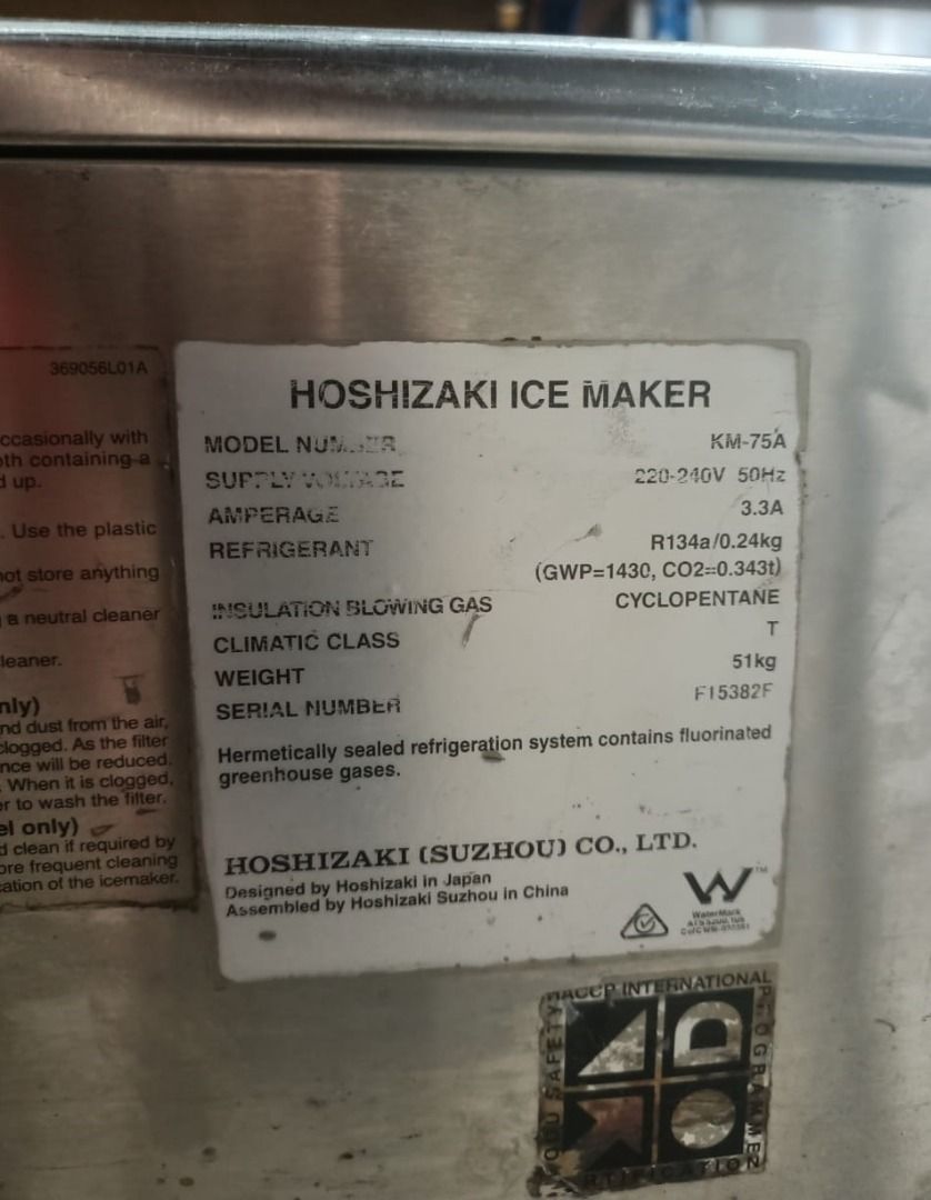 Hoshizaki ice maker, TV & Home Appliances, Other Home Appliances on