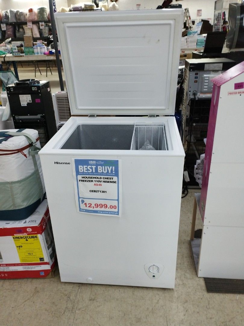 Household chest freezer 110v Hisense asis, TV & Home Appliances
