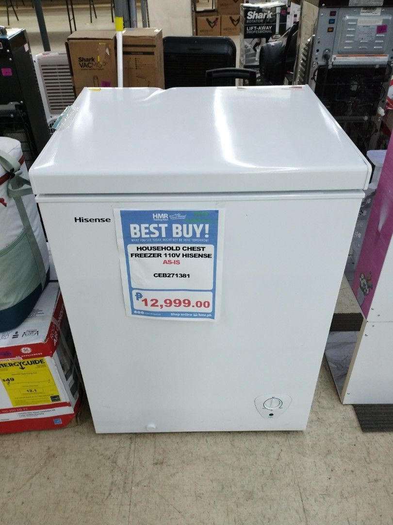 Household chest freezer 110v Hisense asis, TV & Home Appliances
