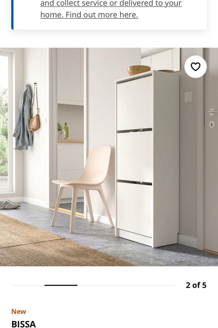 Ikea BISSA shoe cabinet Furniture Home Living Furniture Shelves Cabinets Racks on Carousell