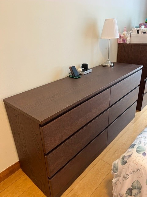 Malm top dresser brown