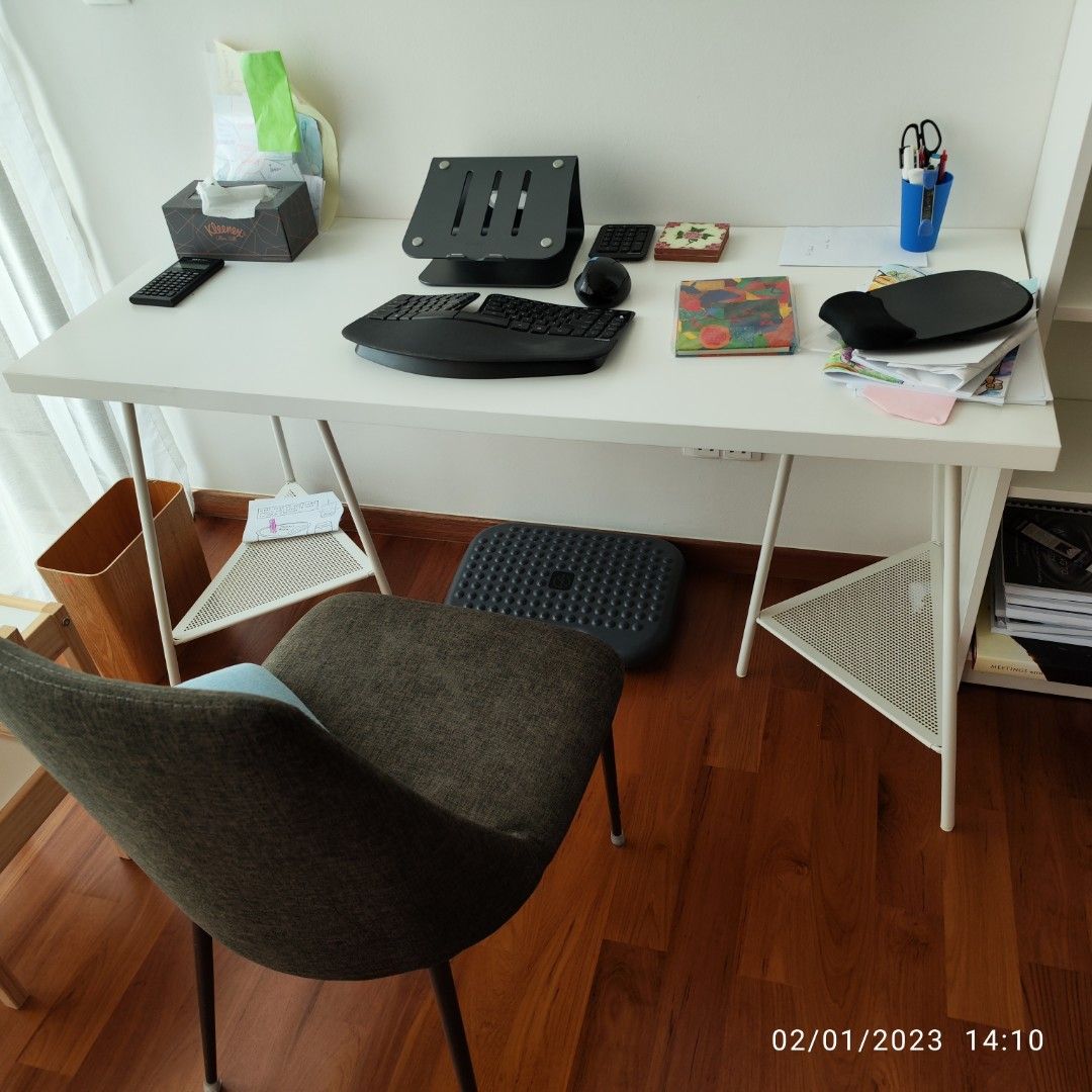 IKEA study table 140 X 60, Furniture & Home Living, Furniture, Tables