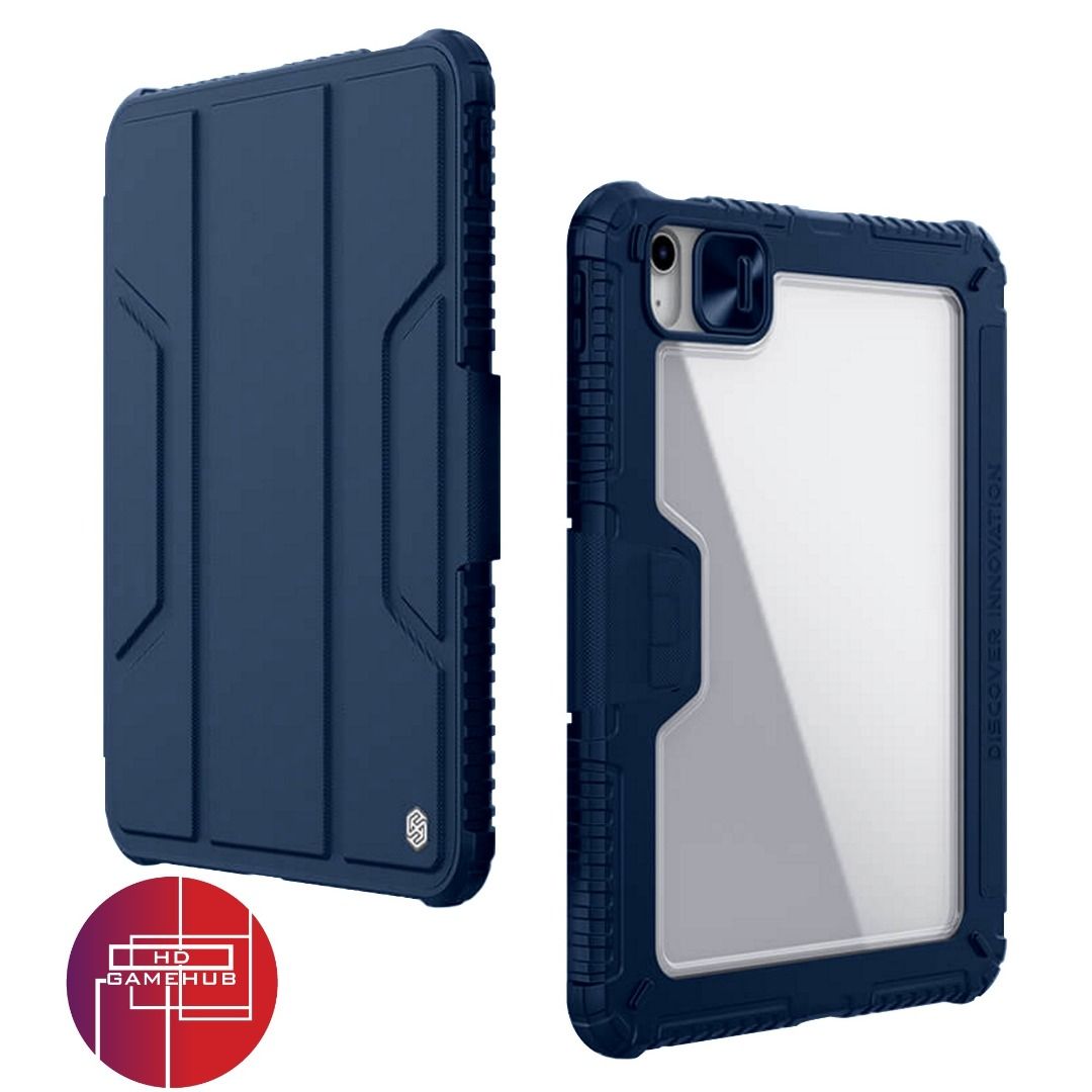 iPad 10th Gen. 2022 NILLKIN Bumper Smart Case with Camera Shield (Category: Cases & Sleeves) located in Quezon City. Submitted by playamerica (Listing ID 1207014965, Image 2). Description: NILLKIN Bumper Smart Case with Camera Shield for iPad 10th Gen. 2022 10.9" Material: TPU edges + PC clear back panel + Textured PU leather front cover Camera Shield easily slides to protect the camera when not in use. Geometric design molded by integral injecti
