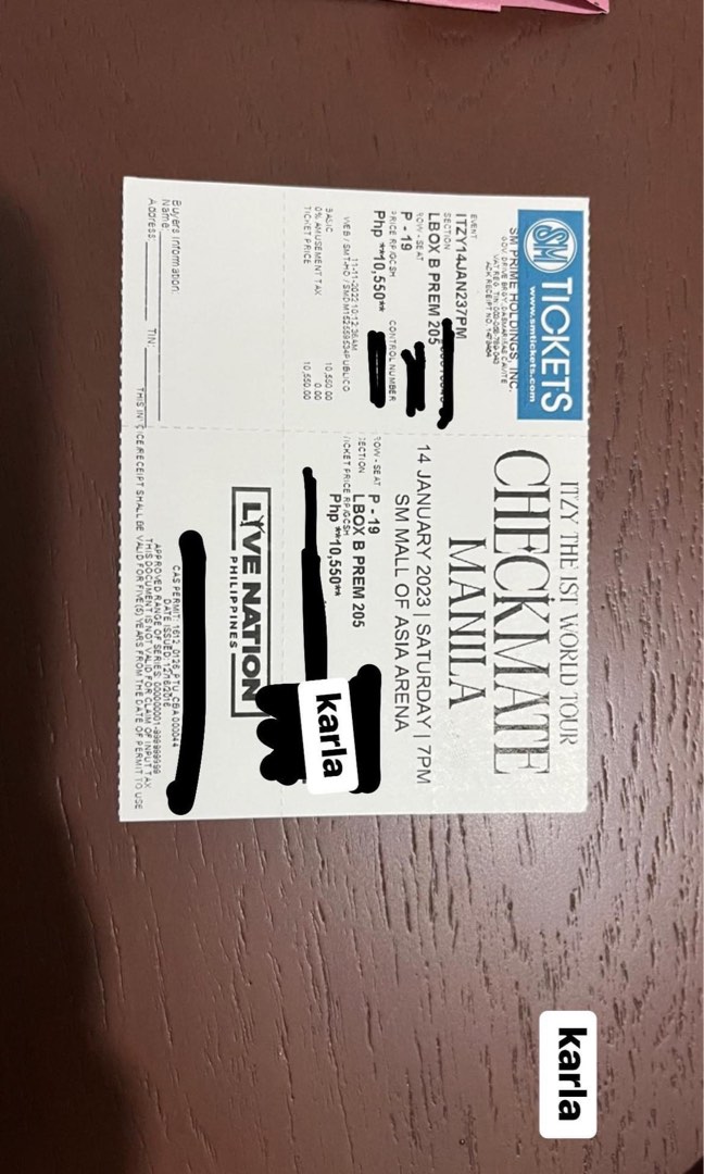 ITZY IN MANILA DAY 1 TICKET, Tickets & Vouchers, Event Tickets on Carousell