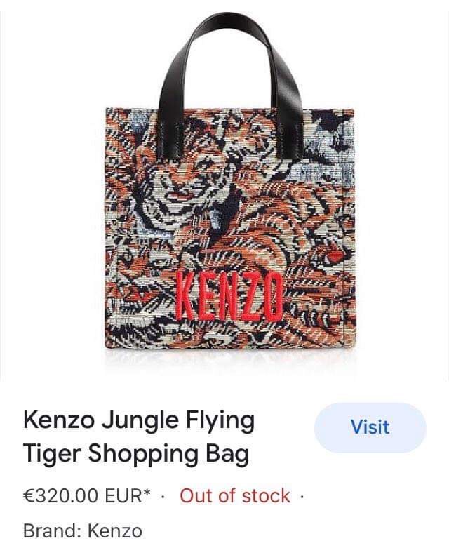 Kenzo flying tiger tote bag Luxury Bags Wallets on Carousell