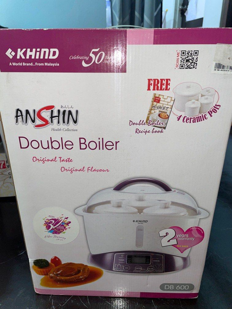 Khind Double Boiler DB 600, TV & Home Appliances, Kitchen Appliances