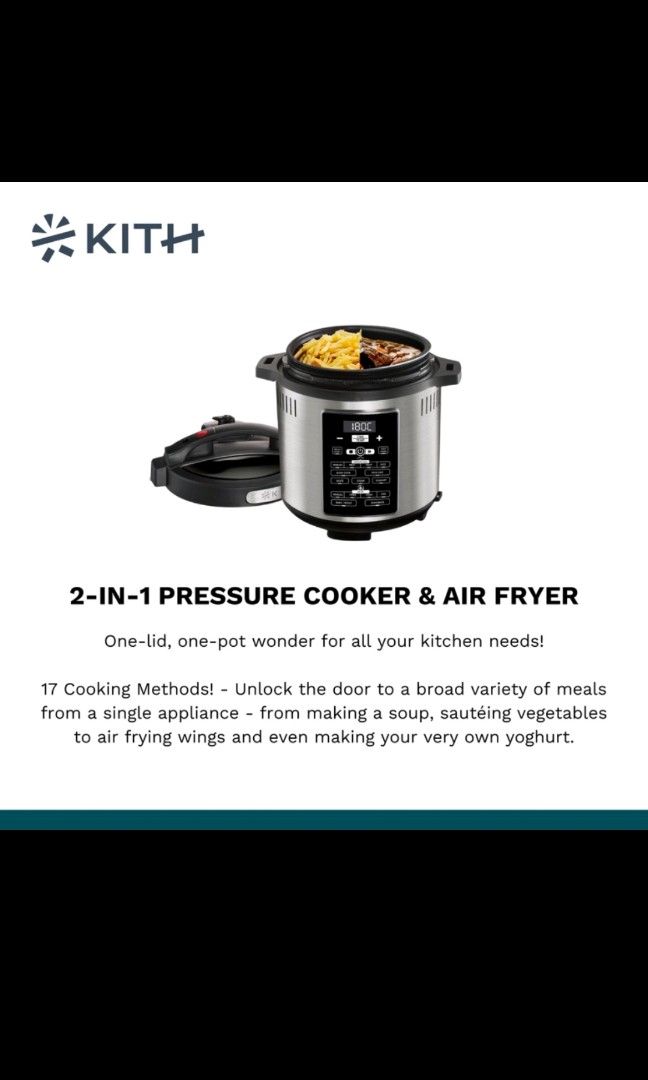 KITH Pressure cooker & Air Fryer, TV & Home Appliances, Kitchen ...