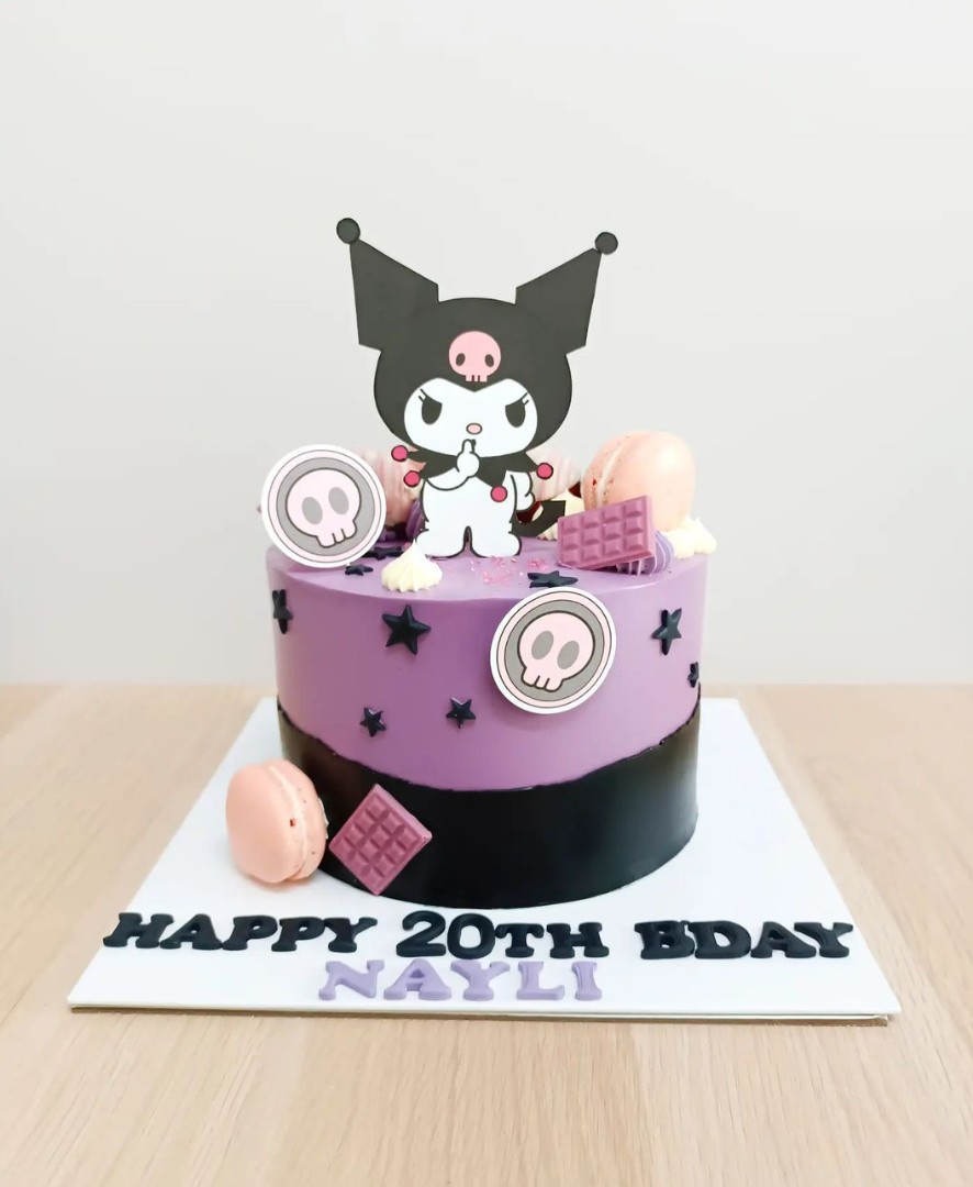 Kuromi cake, Food & Drinks, Homemade Bakes on Carousell