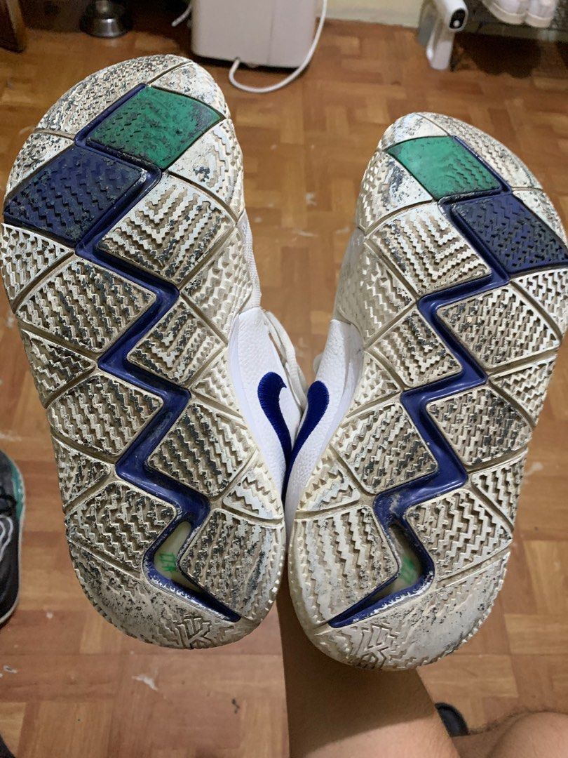 kyrie 4 white deep royal blue