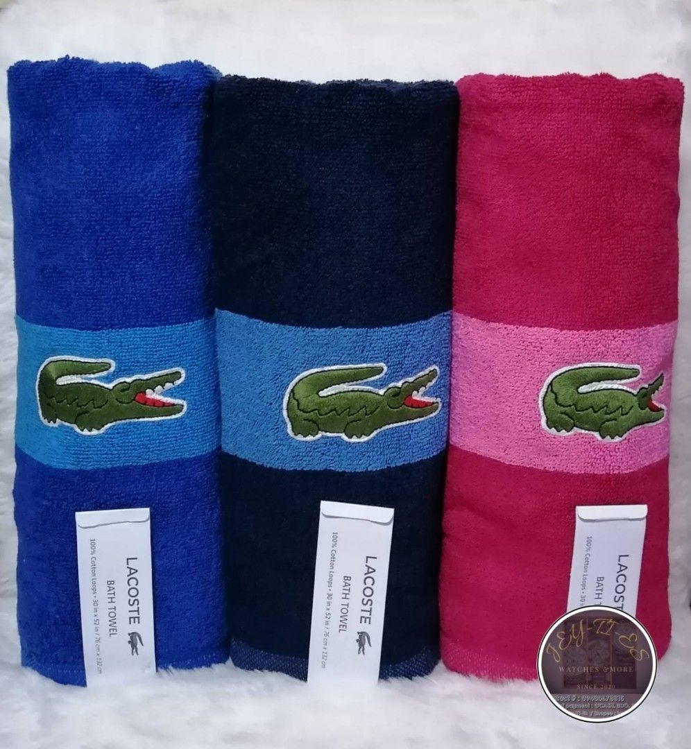 Lacoste Bath Towels Beauty Personal Care Bath Body Bath on Carousell