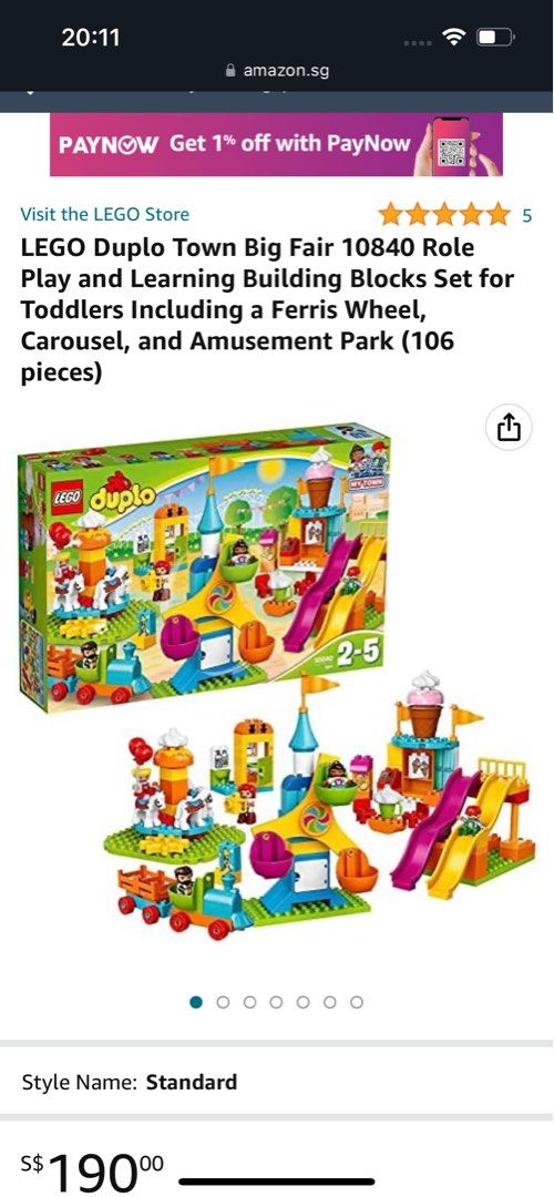 Lego duplo zoo amusement park fire truck animals figurines Mickey