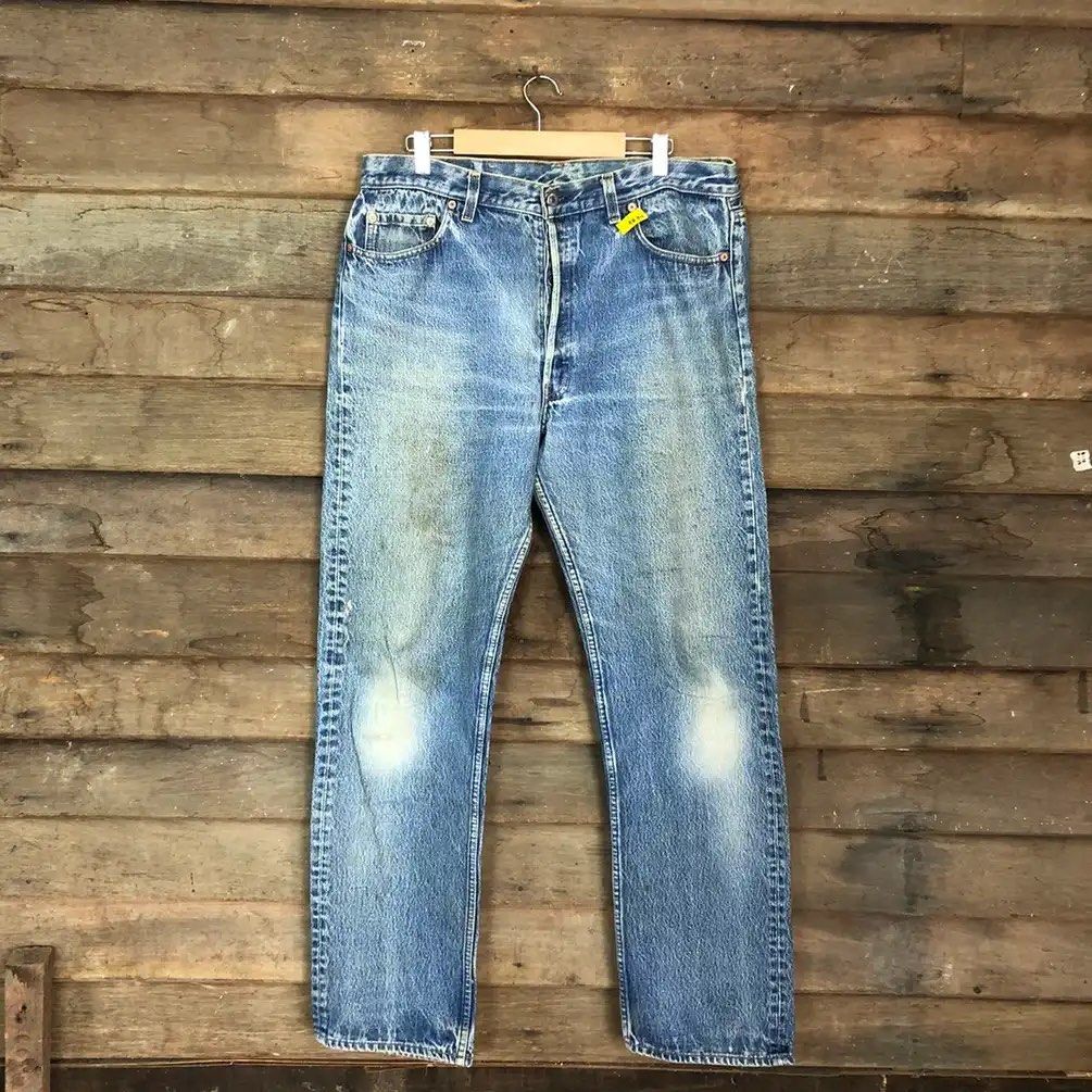 Levis Strauss USA vintage faded Blue Denim Jeans Pants 3830