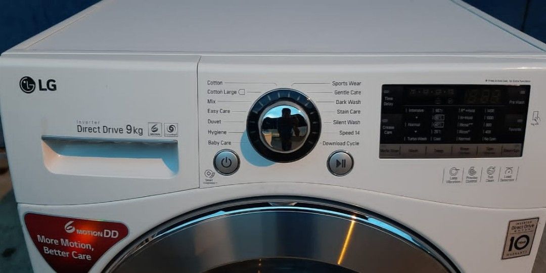 LG INVERTER DIRECT DRIVE FRONT LOAD WASHING MACHINE 9 KG, TV & Home
