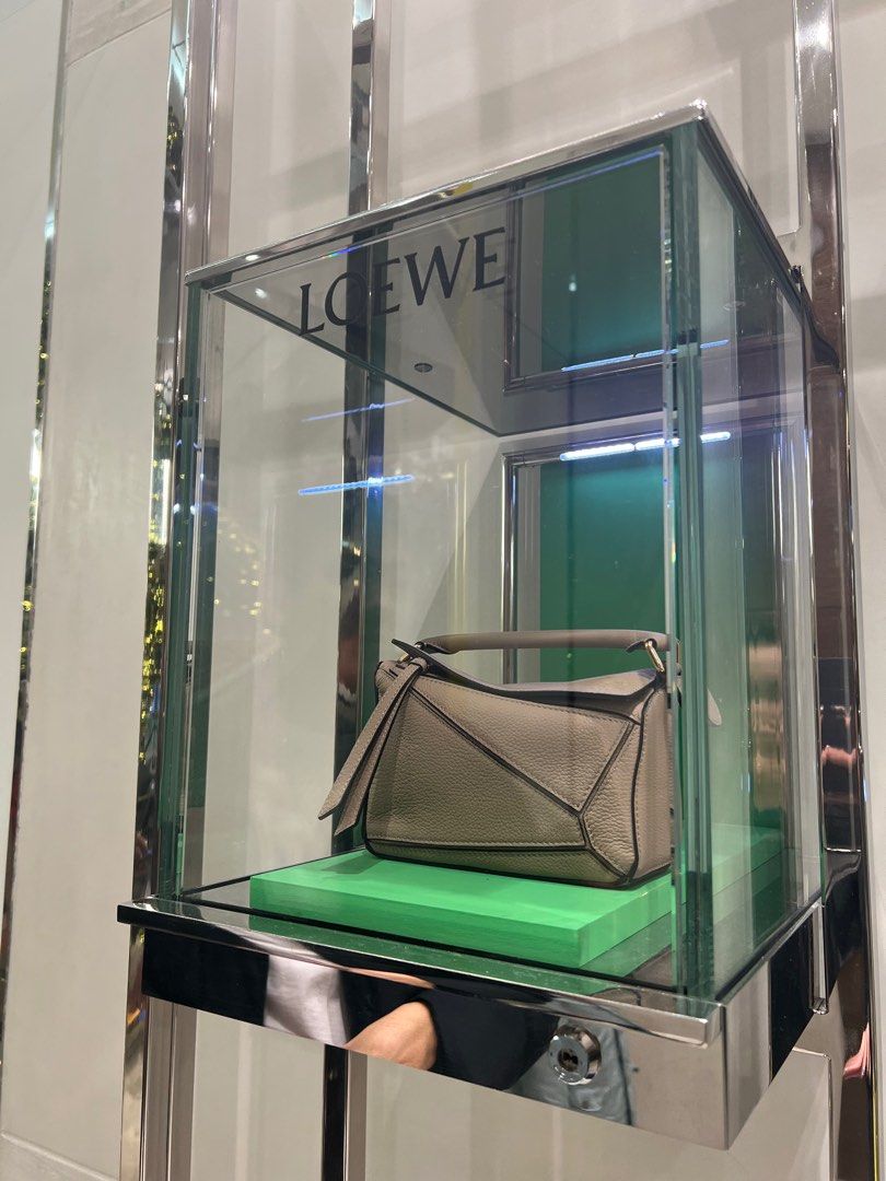 Loewe Small Puzzle Bag In Soft Grained Calfskin Leather In Artichoke Green