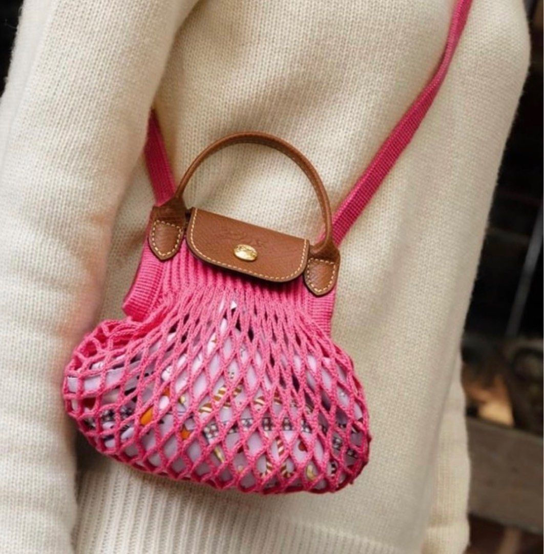Hi ! Any takers for this LE PLIAGE FILET Mesh bag XS - in Candy Pink,  Women's Fashion, Bags & Wallets, Purses & Pouches on Carousell
