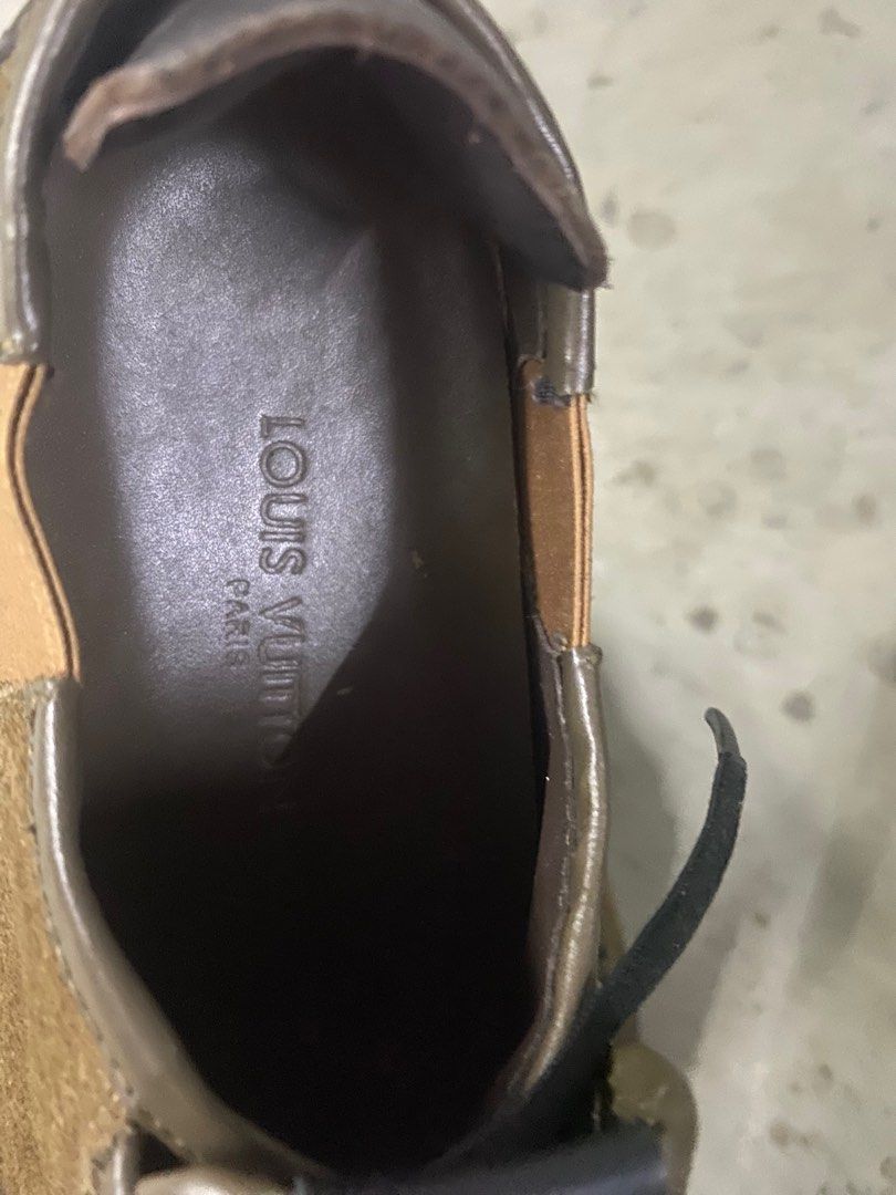 Louis Vuitton Rare Toddler Sz 25 Black Leather Slalom Sneaker ref