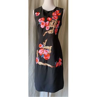 BNWT Love & Girl Black Dress with Floral Embroideries