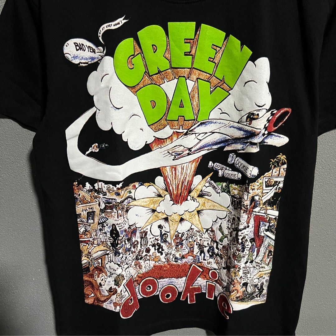 (M) Green Day Dookie Black Tshirt, Men's Fashion, Tops & Sets, Tshirts