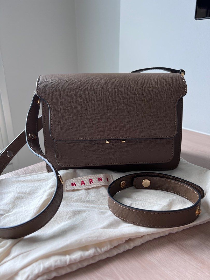 Marni Brown Mini Soft Trunk Bag