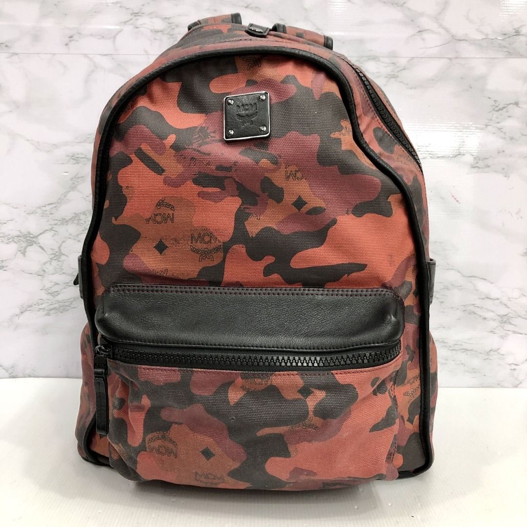 Mcm red shoulder bag discount